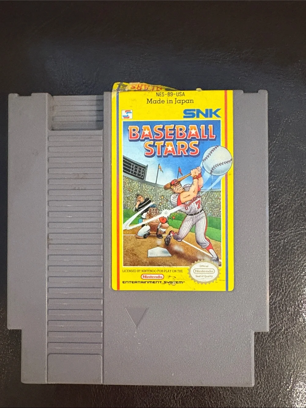 Nintendo NES Game Cartridge with Yellow Caution Label